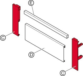 Příčný reling, pro vnitřní výsuv nebo jako dělicí prvek Matrix Box Slim A