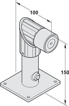 Přídržný dveřní magnet, Montáž na stěnu/na strop, pro dveřní zavírač, Geze