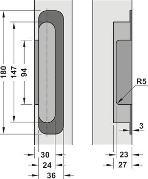 Příruba, pro blokové zárubně, pro objektové dveře, Startec