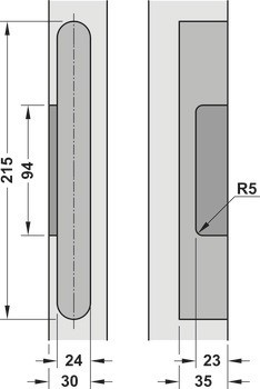 Příruba, pro obložkové zárubně, pro objektové dveře, Startec