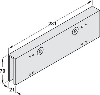 Příruba pro skleněné dveře, Pro Dorma TS 92 XEA