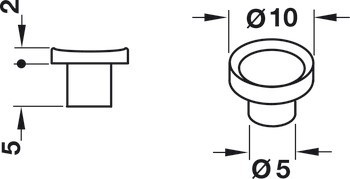 Přísavky na sklo, předstěnový systém, pro podpěrky polic