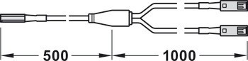 Prodlužovací kabel, Häfele Loox5, 24 V, 2pólové (jednobarevná nebo multi-white 2vodičová technologie)