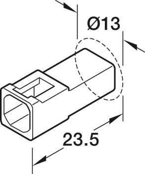 Prodlužovací kabel, Häfele Loox5, 3pólový (multi-white)