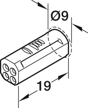 Prodlužovací kabel, pro Häfele Loox5, 12 V, 3pólový (tunable white)
