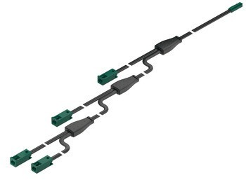 Prodlužovací kabel, pro Häfele Loox5 24 V, 4cestný, 2pólové (jednobarevná nebo multi-white 2vodičová technologie)