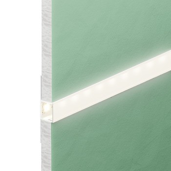 Profil do sádrokartonu (montáž na plochu nebo vedle vnitřního rohu), Profil 5113 pro osvětlovací LED pásky 10 mm