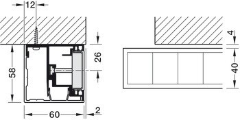 Profilová lišta, Häfele Slido D-Line 12 50 E / 80 E / 120 E