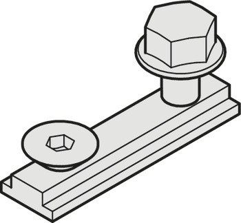 Propojovací díl, pro zahnutou pojezdovou kolejnici, pro Hawa Folding Concepta III