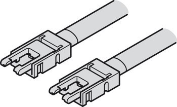 Propojovací kabel, Pro Häfele Loox5 osvětlovací LED pásku, 8 mm, 2pólovou (jednobarevná nebo multi-white 2vodičová technologie)