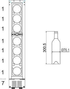 Prosklená lednice na víno, Häfele Assedo RUW12GB82d15a, Pro šířku korpusu: 150 mm