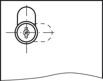 Protikus, pro jazýčkový zámek pro skleněné dveře Häfele Symo EC
