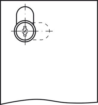 Protikus, pro jazýčkový zámek pro skleněné dveře Häfele Symo FM Pro