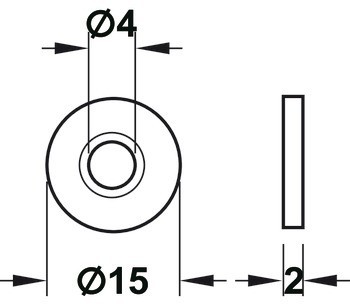 Protikus, pro magnetické záskočky, k přišroubování, 14 mm