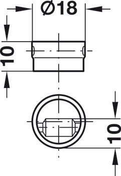 Protikus s válečkem, Häfele Symo LA, pro profilovou tyč rozvorového zámku
