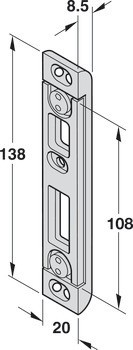 Protiplech, pro kombinaci závory a otočného čepu, KFV