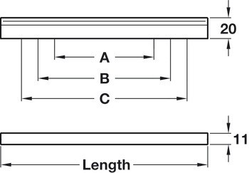 Prstová úchytka, hliník