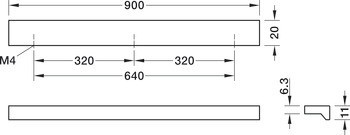 Prstová úchytka, hliník