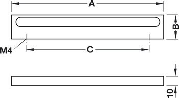 Prstová úchytka, nerez