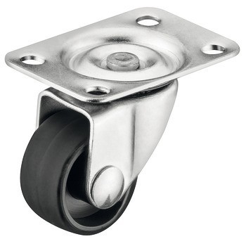 Průmyslové a otočné kolečko, Nosnost 15 kg, Ø 25 mm, volnoběžné