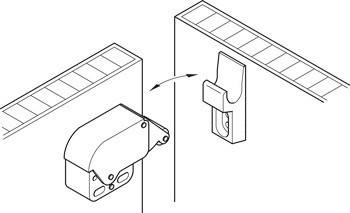Pružinová záskočka, Mini-Latch, k přišroubování, záskočka