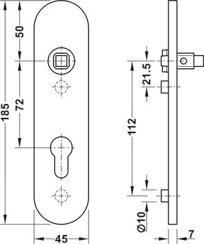 PZ krátký štít, Nerez, FSB, model 12 1451