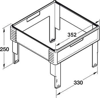 Rám na závěsné desky, Pro systémovou zásuvku a bočnici zásuvky Matrix Box P Plus