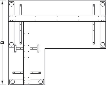 Rám pro povrchovou montáž, 90° Häfele Officys TE651 Pro