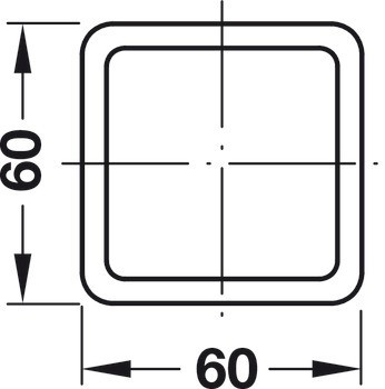 Rám, Pro spínače a zásuvky 60 x 60 mm, montáž do roviny
