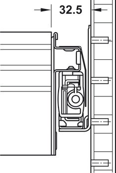 Rám pro závěsné desky, Variant-S, variabilní šířka, za panely a dveře
