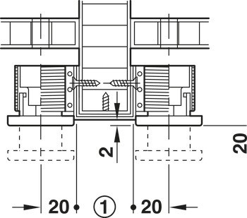 Rektifikační soklový šroub, s nosným úhelníkem, k přišroubování