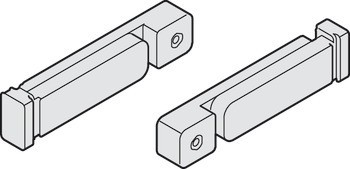 Rohový konektor, pro konstrukční dělicí profil, Häfele Slido F-Line44 80A, Slido F-Line32 80A
