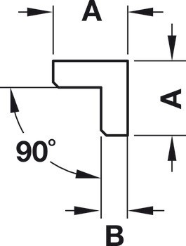 Rohový spoj, Pro úhel pokosu 90°, překližka