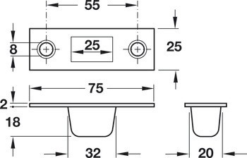 Rohový zámek kování, I, s PZ otvorem, Startec