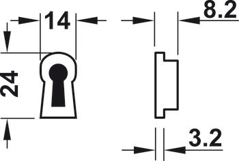 Rozeta, mosaz, montážní podložka