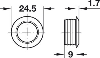 Rozeta, pro Häfele Push-Lock Mini