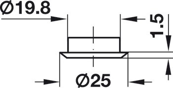 Rozeta zámku, Häfele Symo LA, pro zápustný zámek Häfele Symo FM Plus