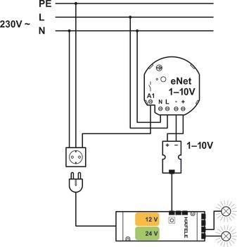 Rozhraní stmívače, Häfele Loox modulární 12/24 V