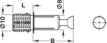 Rozpínací táhlo, C100, systém Minifix®, pro vrtaný otvor ⌀ 10 mm