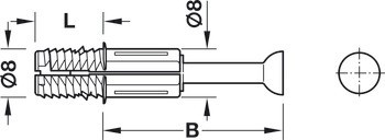 Rozpínací táhlo, Häfele Minifix® C100, pro vrtaný otvor ⌀ 8 mm