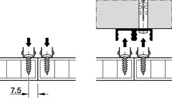 Šablona, Montážní systém pro panely k nacvaknutí