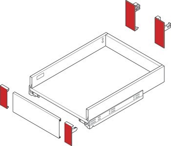 Sada čelního kování, pro vnitřní zásuvku Matrix Box Slim A