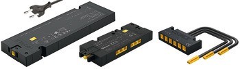 Sada Driveru s Connect Mesh 6cestným rozbočovačem a RGB adaptérem, Häfele Loox5, konstantní napětí 12 V