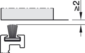 Sada dveří s hliníkovým rámem, pro Häfele Slido F-Line44 80A a F-Line32 80A