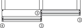 Sada dveří s hliníkovým rámem, pro Häfele Slido F-Line44 80A a F-Line32 80A