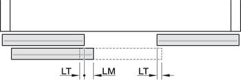 Sada dveří s hliníkovým rámem, pro Häfele Slido F-Line44 80A a F-Line32 80A