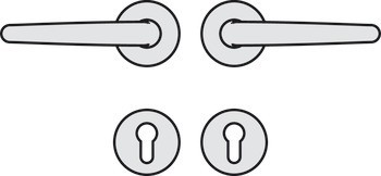 Sada dveřních klik, Hliník, FSB, model 72 1070