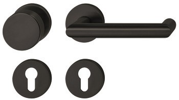 Sada dveřních klik, Häfele Startec model PDH 4106, nerez, požárně odolné dveře