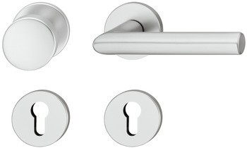 Sada dveřních klik, FSB ASL® model 11 1076/12 1076, hliník