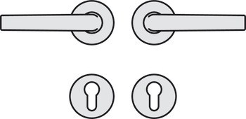 Sada dveřních klik, Hliník, Hoppe, Bonn 150/42KV/42KVS